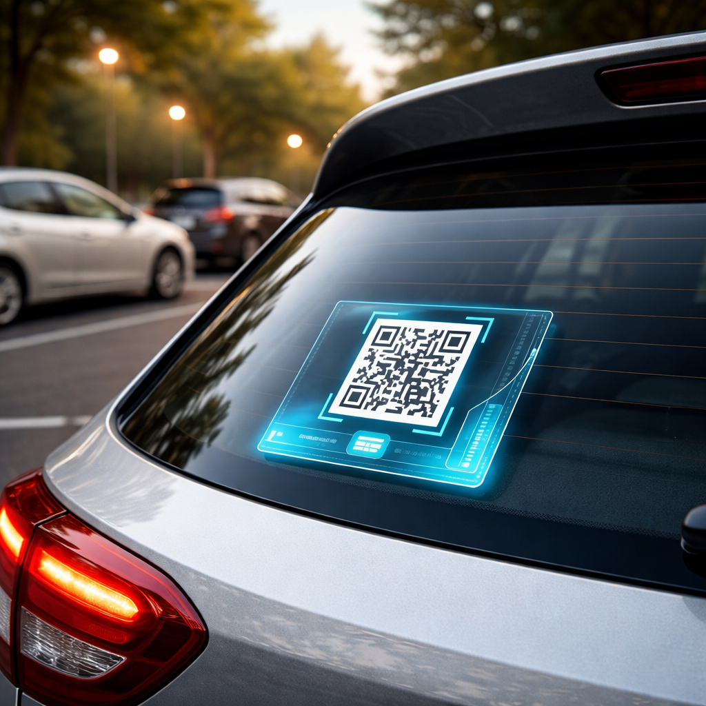 QR WORLD Smart Parking Tag for Car – Contact Vehicle Owner Securely Without Sharing Phone Number
